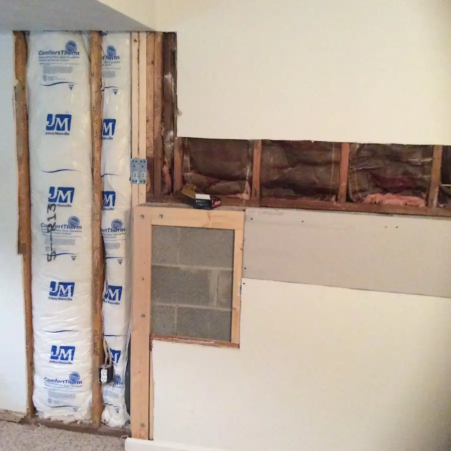 Wall insulation replacement during Contents Cleaning & Restoration in Uniontown